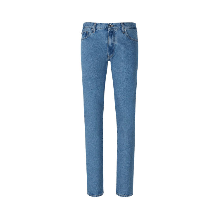 Off-White Diag Tab Slim Jeans "Blue/White"