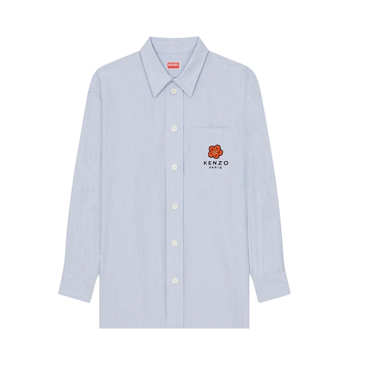 Kenzo Logo Button-Down Shirt "Sky Blue"