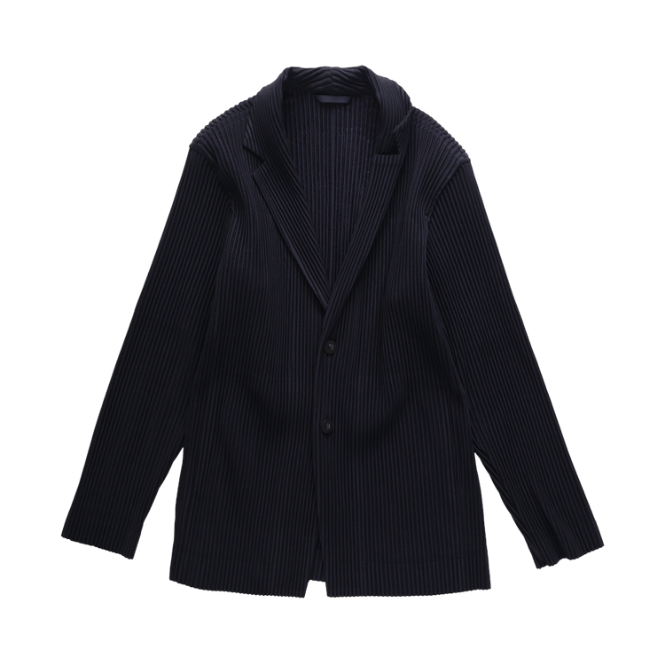 Homme Plissé Issey Miyake Basic Pleated Jacket "Navy"