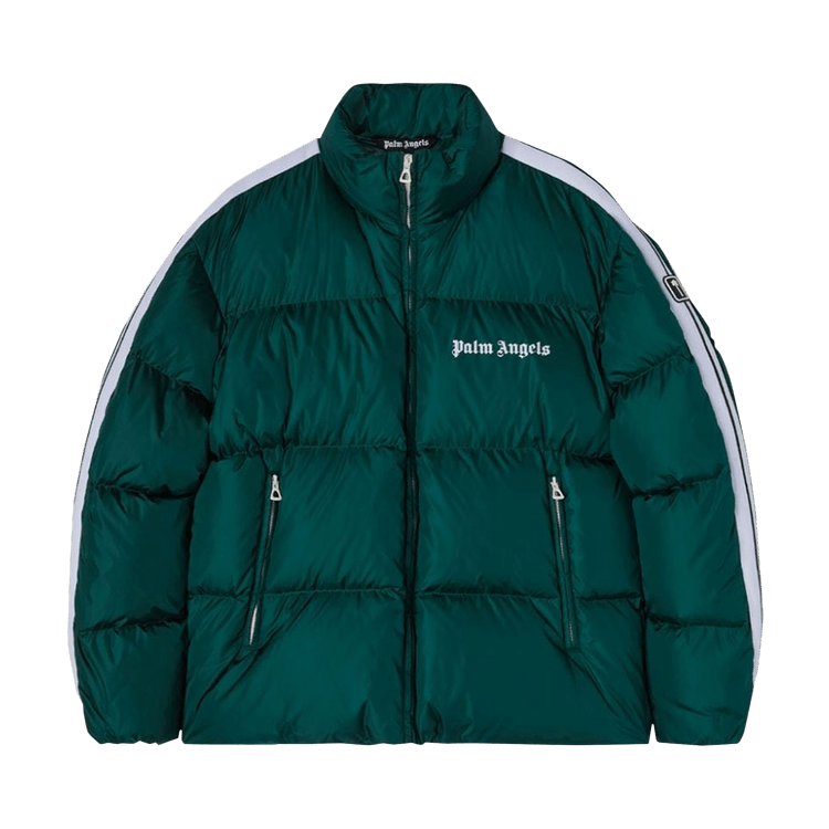 Palm Angels Classic Track Down Jacket "Green/White"