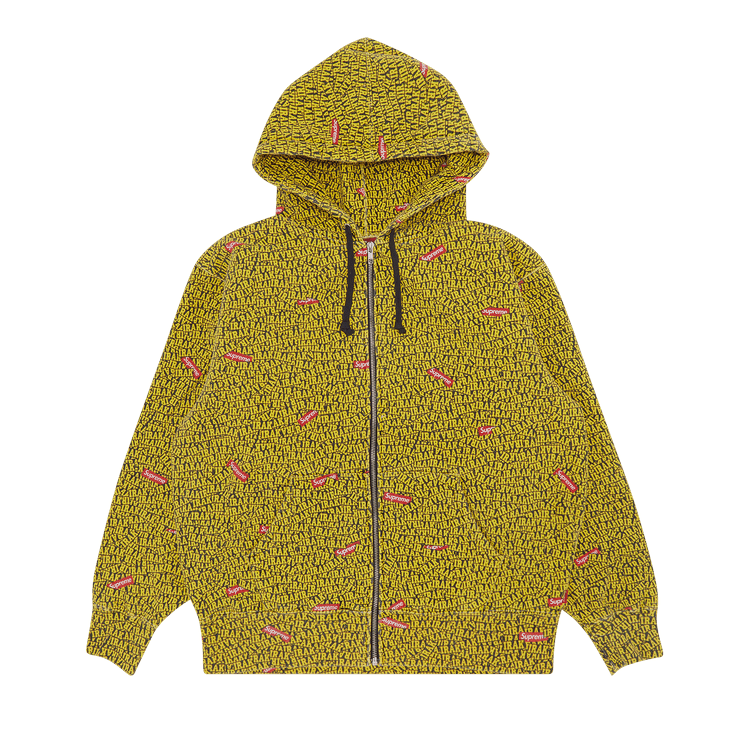 Supreme x IRAK Zip Up Hooded Sweatshirt "Yellow"