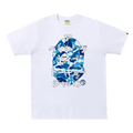 BAPE ABC Camo Japanese Letters Tee "White/Blue"