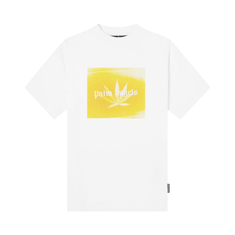 Palm Angels Leaf Logo Print T-Shirt "White"