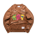 Maison Mihara Yasuhiro Distressed Graffiti Pullover "Brown"