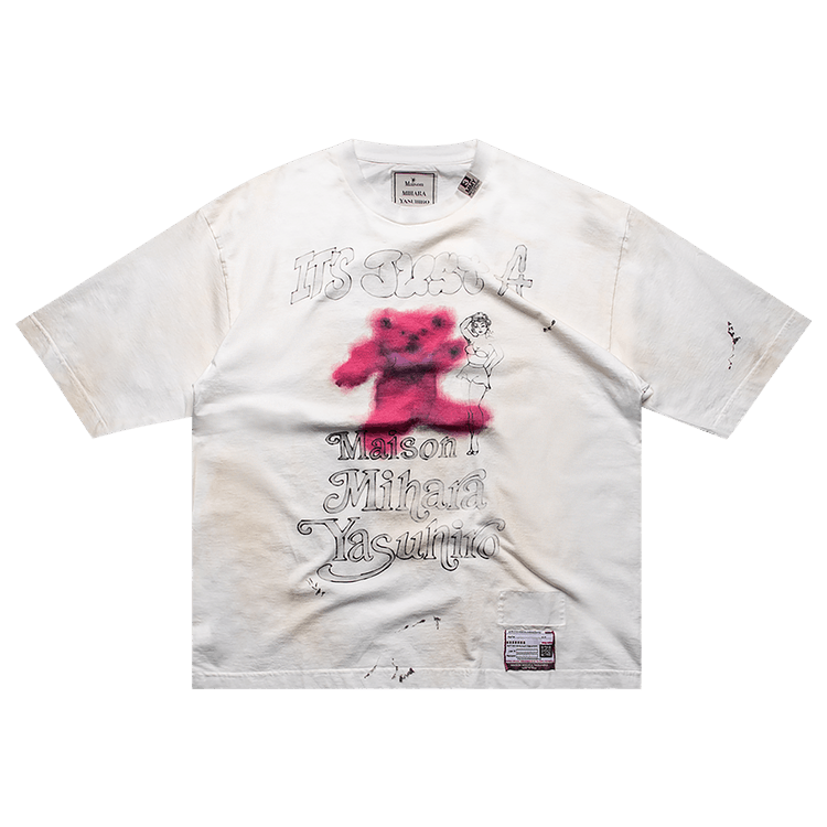 Maison Mihara Yasuhiro Distressed Graffiti Tee "White"