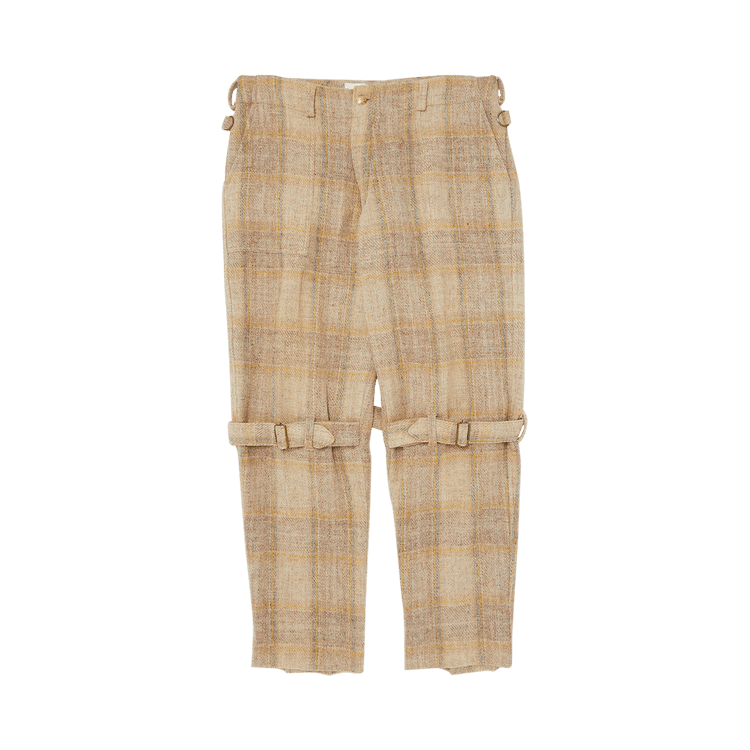 Vintage Vivienne Westwood Plaid Buckle Pants "Tan"
