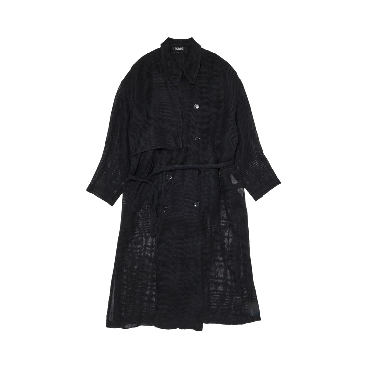 Raf Simons Icarus Surgit Perforated Overcoat "Black"