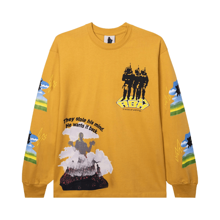 Real Bad Man Hardcore Sci Fi Long-Sleeve Tee "Down Brown"