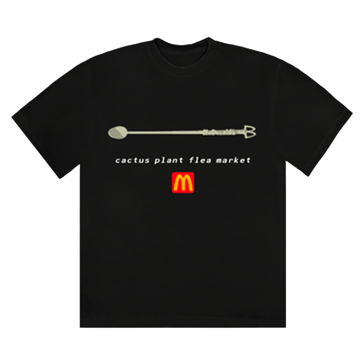 Cactus Plant Flea Market x McDonald"s Coffee Stirrer Tee "Black'