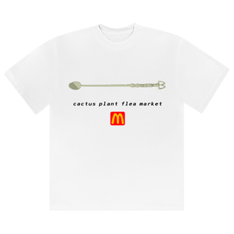 Cactus Plant Flea Market x McDonald"s Coffee Stirrer White Tee "White'