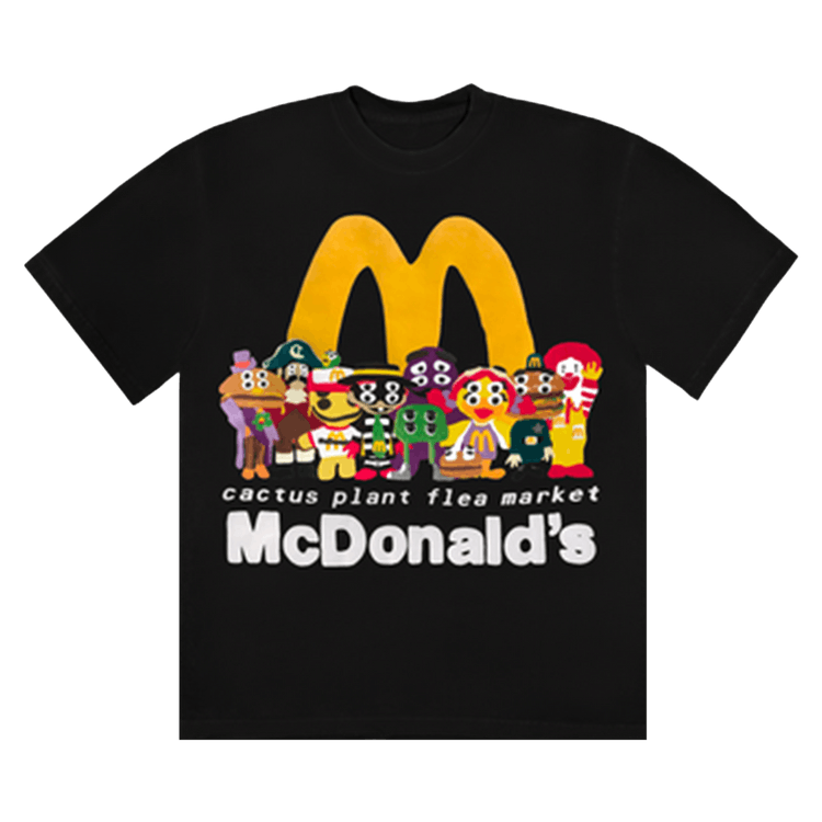 Cactus Plant Flea Market x McDonald"s Cactus Buddy! And Friends Tee "Black'