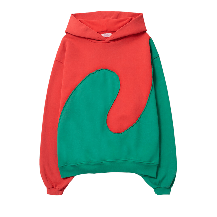 ERL Swirl Fleece Hoodie "Red/Green"