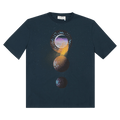 Lanvin Sci-Fi Prt Embroidered T-Shirt "Ink Blue"