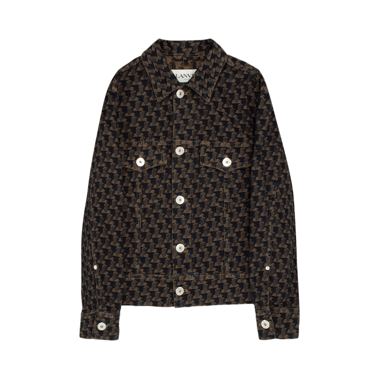 Lanvin Back Printed Denim Jacket "Sand"