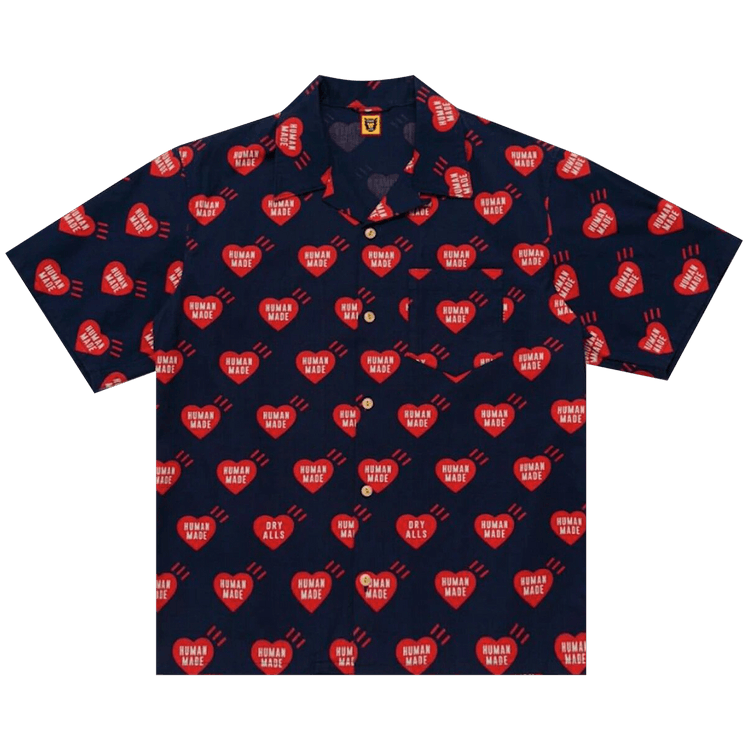 Human Made Heart Aloha Shirt "Navy"