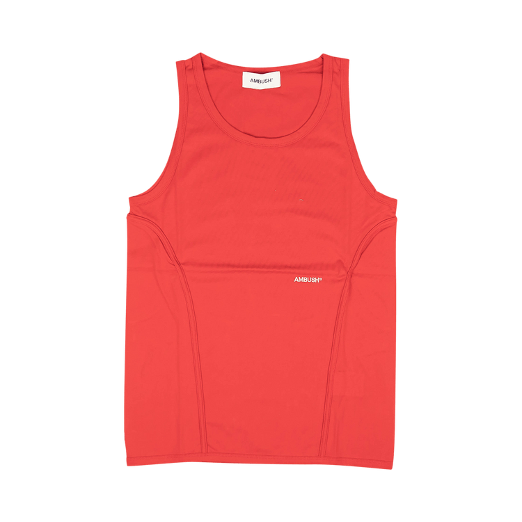 Ambush Logo Print Tank Top "Red"