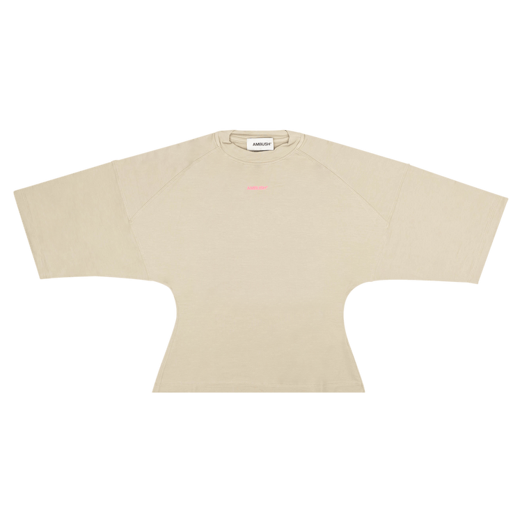Ambush Box Cropped Short-Sleeve Logo T-Shirt "Grey"