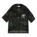 Charles Jeffrey Loverboy Skull Oversize Hawaiian Shirt "Black"
