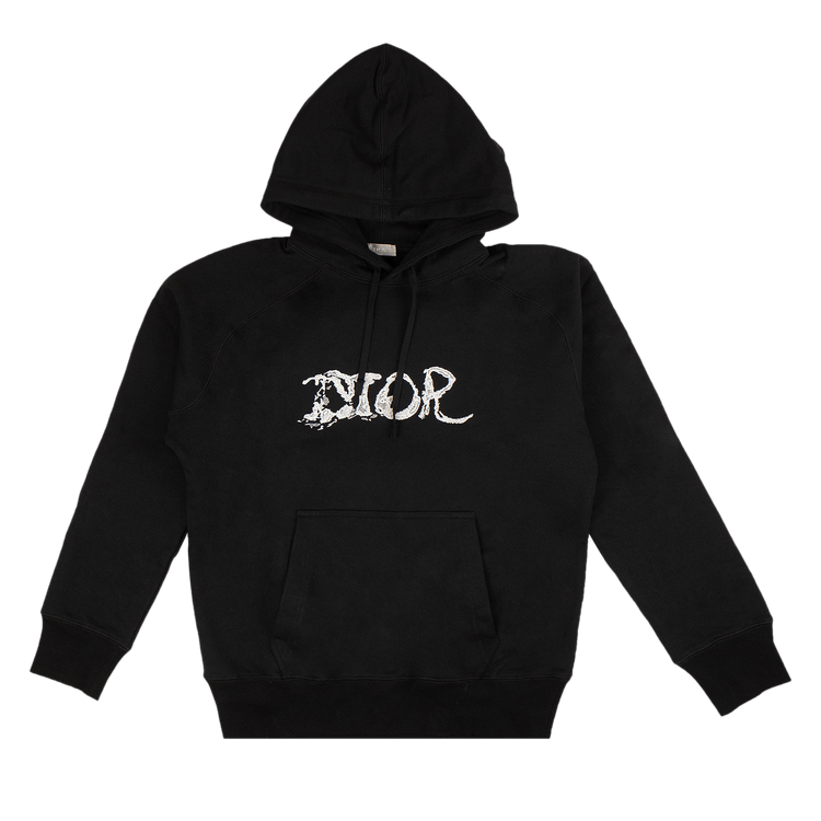 Dior x Peter Doig Embroidered Logo Hooded Sweatshirt "Black"