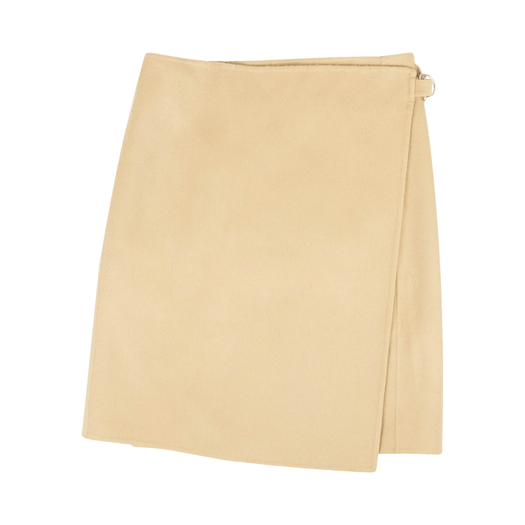 Helmut Lang Doubleface Wrap Wool Skirt "Brown"