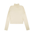 Helmut Lang Short-Sleeve Twist Silk Blend Turtleneck "White"