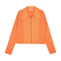Helmut Lang Ribbed Zip Cardigan Sweater "Orange"