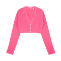 Helmut Lang Ribbed Cropped Cardigan "Pink"