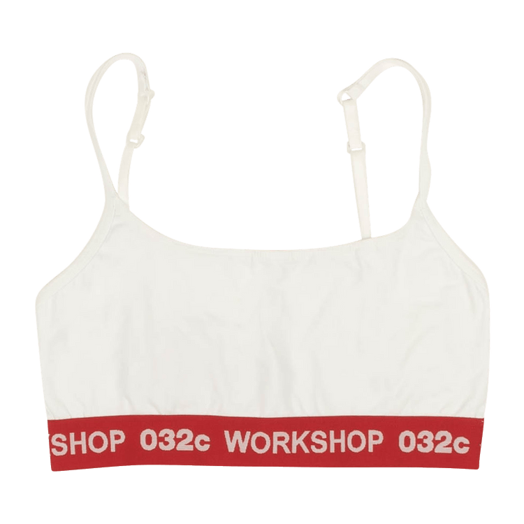 032C Logo Classic Bralette "White"