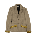 Wales Bonner Tailo Feather Detail Jacket "Brown"
