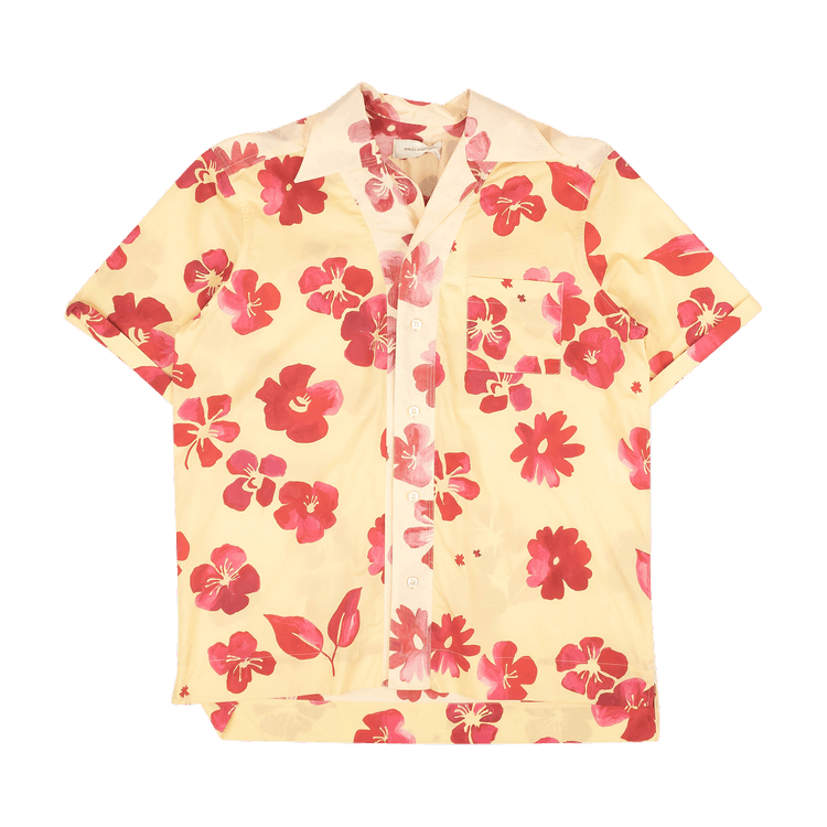 Wales Bonner Hibiscus Havana Short-Sleeve Shirt "Yellow"
