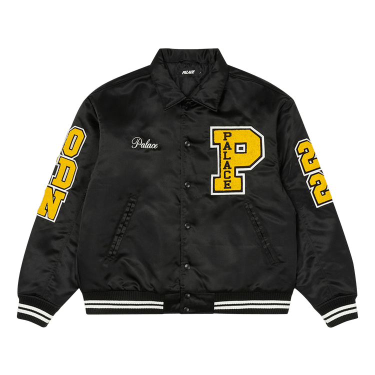 Palace Satin Varsity Jacket "Black"