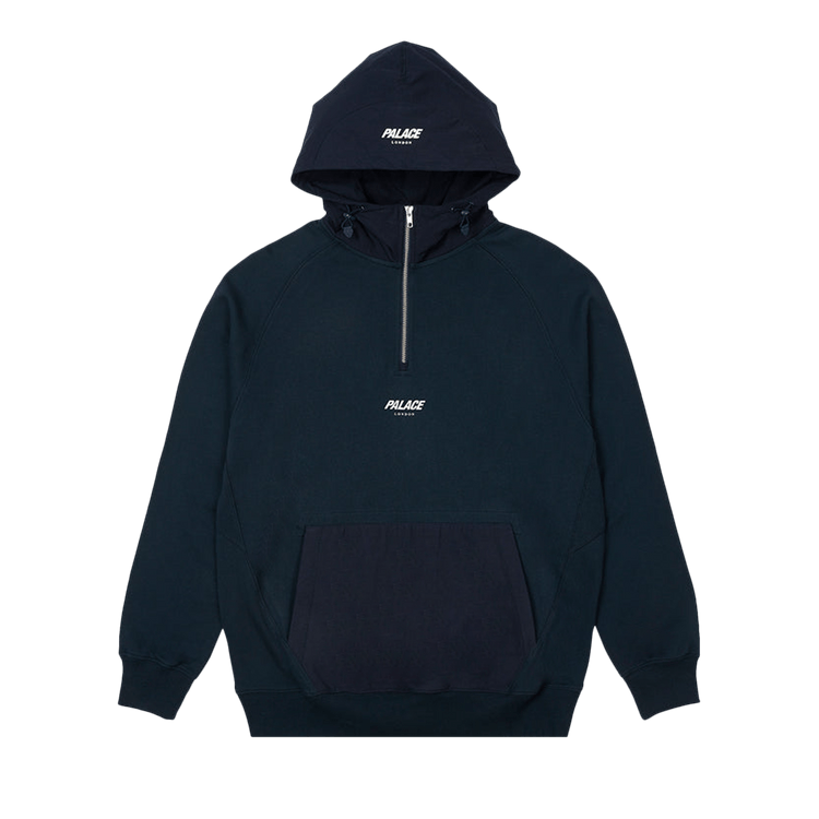 Palace 1/4 Zip Cotton Panel "Navy"