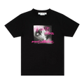 Off-White Tornado Type Slim Short-Sleeve Tee "Black/Fuchsia"