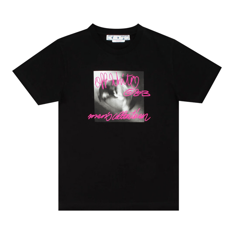 Off-White Tornado Type Slim Short-Sleeve Tee "Black/Fuchsia"