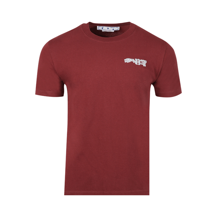 Off-White Carlos Arrow Slim Short-Sleeve Tee "Burgundy"