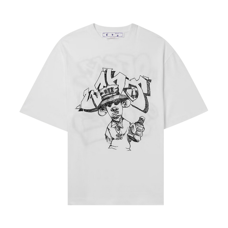 Off-White Graff Freest Over Skate Short-Sleeve Tee "White/Black"
