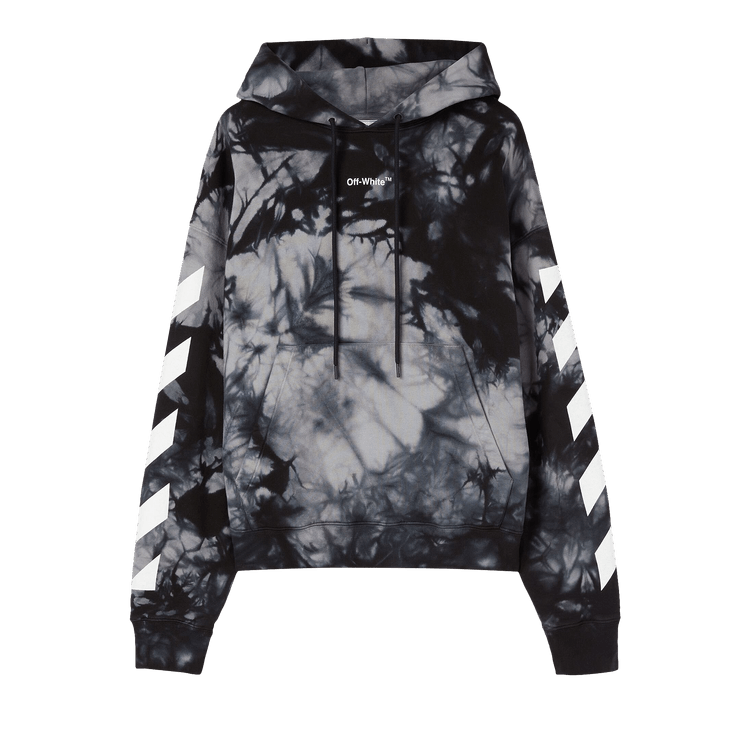 Off-White Diag Arrow Tie Dye Skate Hoodie "Warm Grey"