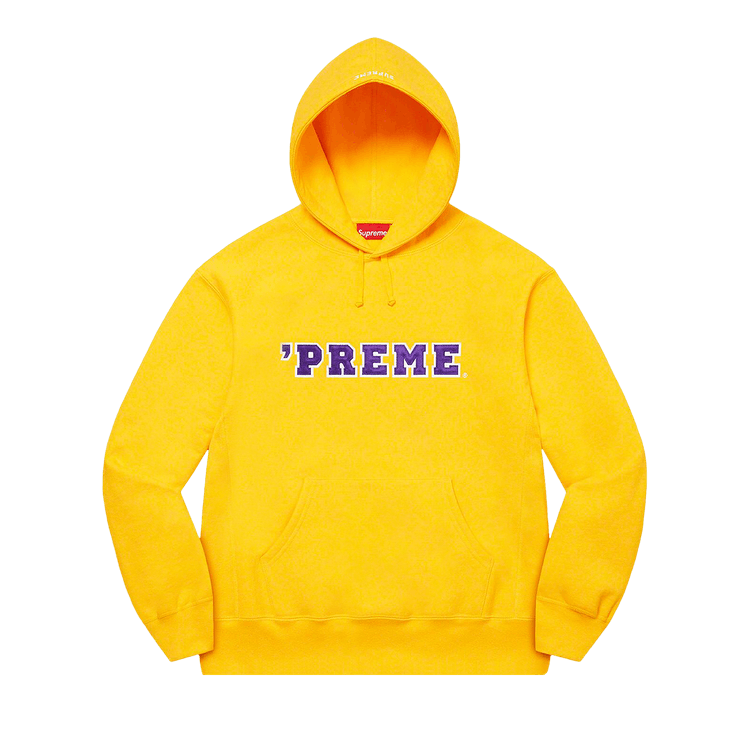 Supreme Preme Hooded Sweatshirt "Yellow"