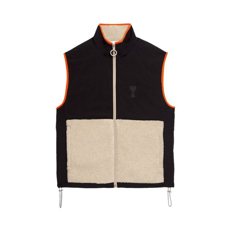 Ami Sherpa Zipped Jacket "Off White/Black"