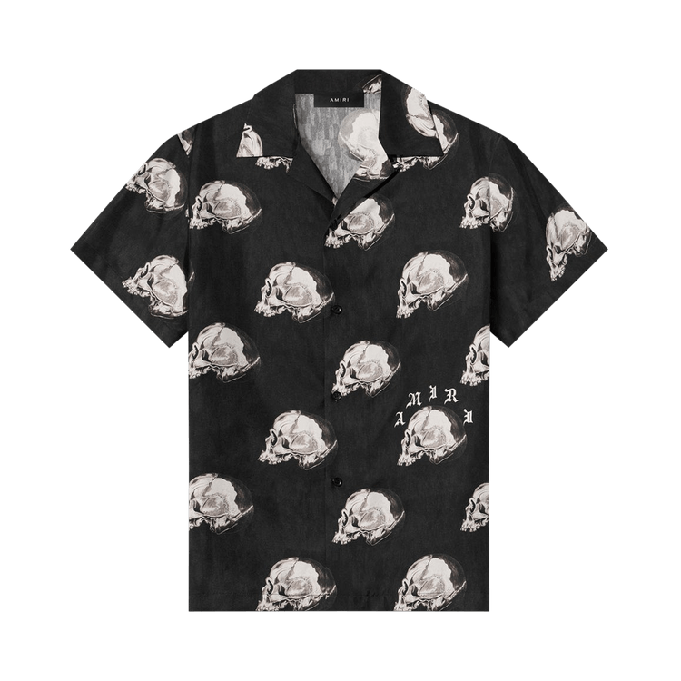 Amiri All Over Skull Bowling Shirt "Black"