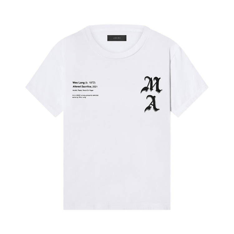 Amiri x Wes Lang Checker Skull Tee "White"