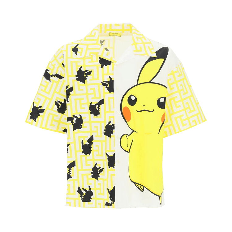 Balmain x Pokemon Oversize Shirt "Jaune/Blanc/Noir"