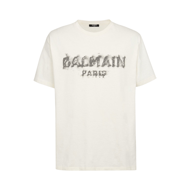 Balmain Charcoal T-Shirt "Beige/Noir"