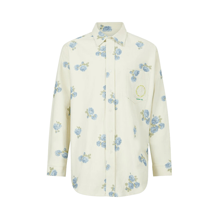Martine Rose Overshirt "Blue Floral"