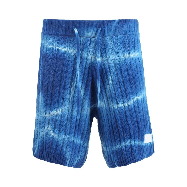 Nahmias x Webster Full Cable Knit Tye Dye Shorts "Blue"