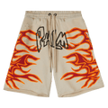 Palm Angels GD Graffiti Flames Sweatshort "Off White"