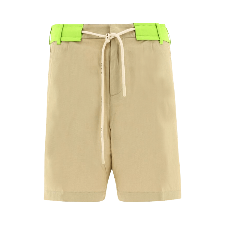 Palm Angels Track Belt Shorts "Off White"