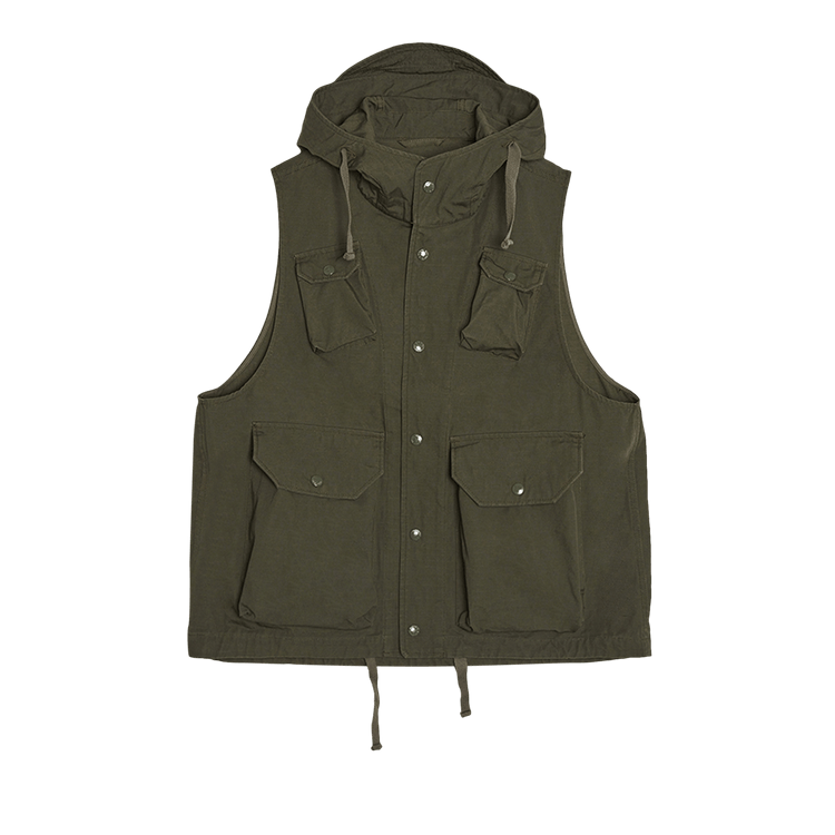 Engineered Garments Heavyweight Cotton Ripstop Field Vest "Olive"