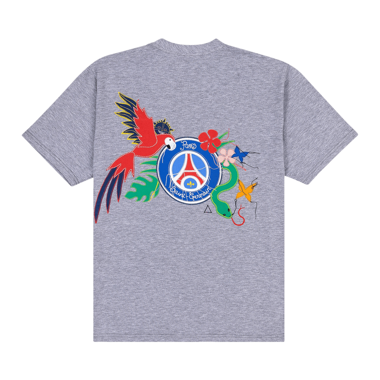 Paris Saint-Germain x Esteban Cortázar Printed Patchwork PSG Logo T-Shirt "Heather Grey"