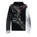 Balmain Graffiti Print Pullover Hoodie "Black"